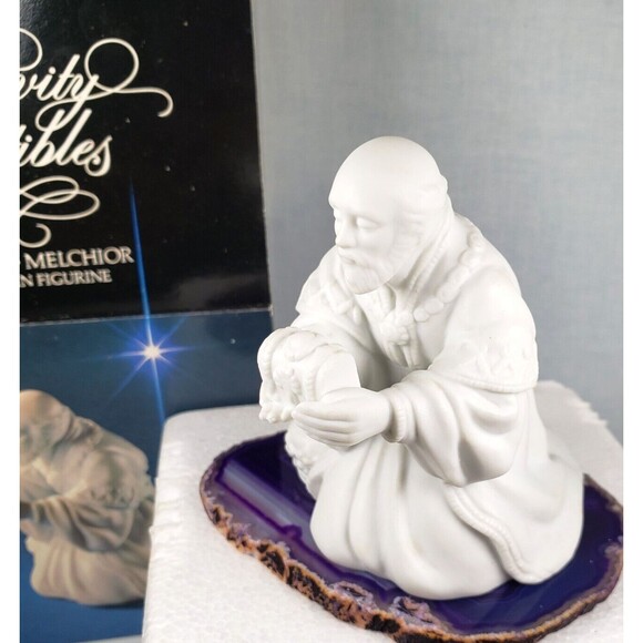 Vintage 1982 Avon Nativity Collectibles The Magi Melchior Porcleain Figurine - Picture 8 of 16